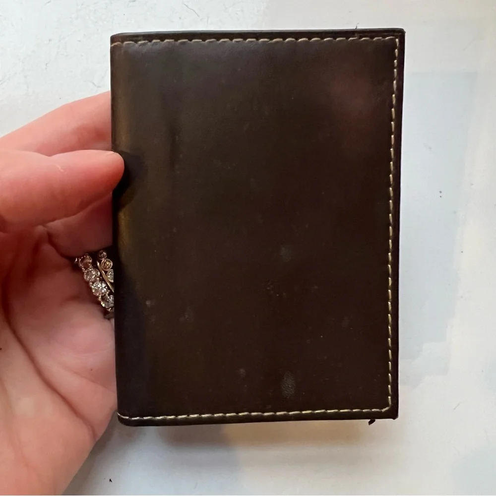 Vintage brown card case wallet